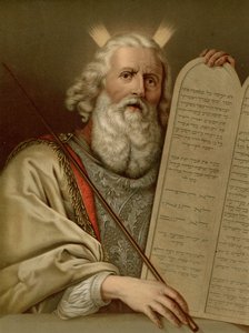 Moisés con las nuevas tablas de la ley de Philippe de after Champaigne